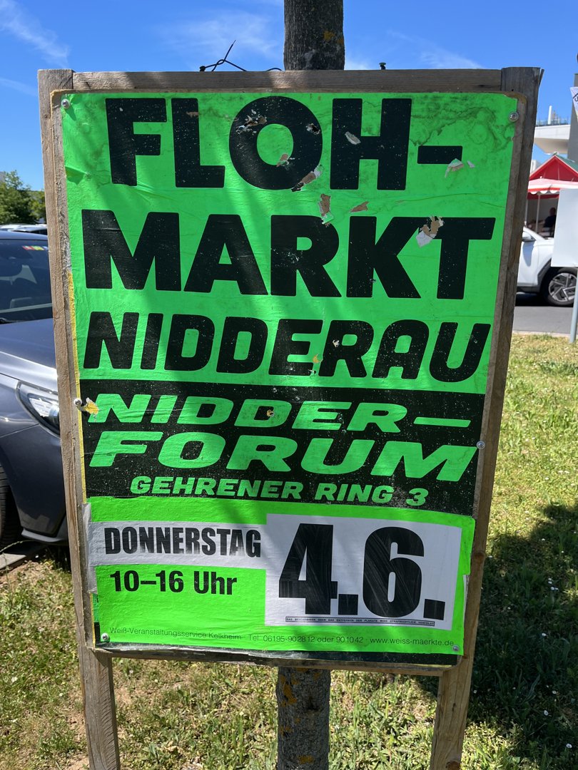 Veranstaltungsplakat: Flohmarkt Nidderau