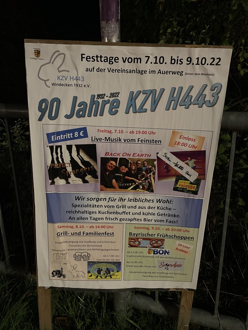 Veranstaltungsplakat: 90 Jahre KZV H443