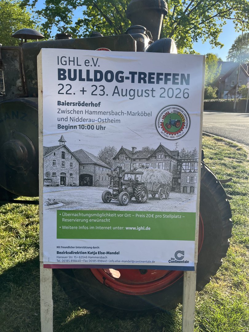 Veranstaltungsplakat: Bulldog-Treffen