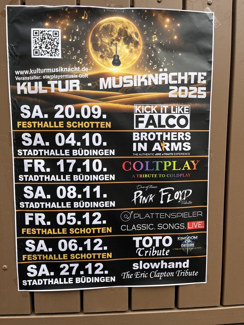 Veranstaltungsplakat: Coltplay