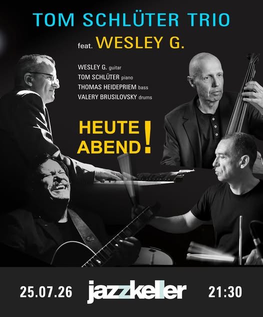 Veranstaltungsplakat: Tom Schlüter Trio feat. Wesley G.