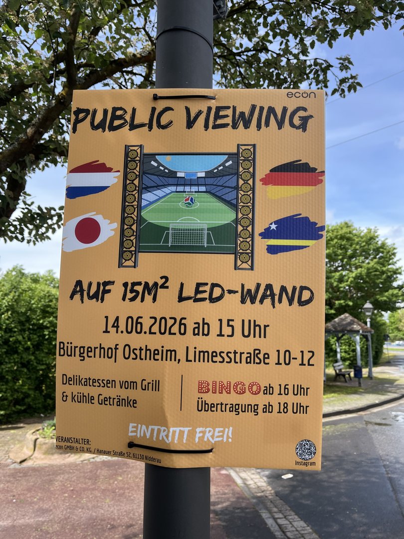 Veranstaltungsplakat: Public Viewing