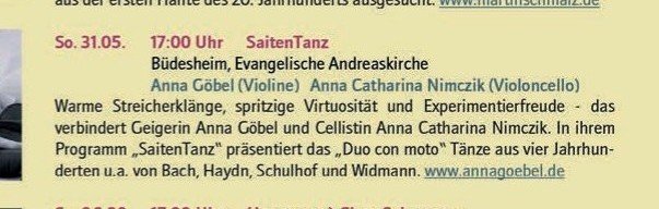 Veranstaltungsplakat: SaitenTanz