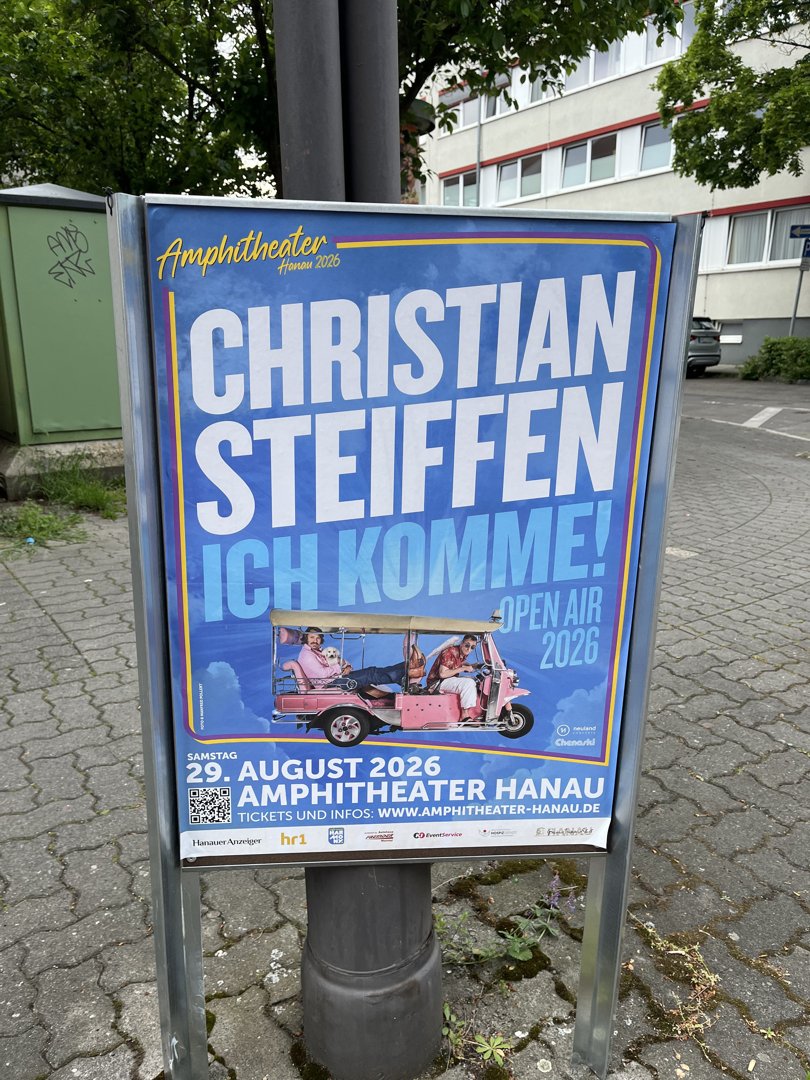 Veranstaltungsplakat: Christian Steiffen - Ich komme!