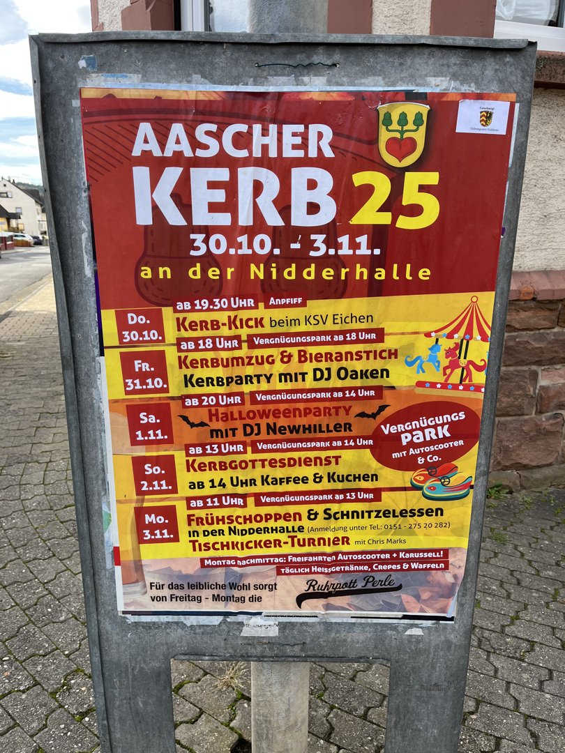 Veranstaltungsplakat: Frühschoppen & Schnitzelessen Mit Tischkicker-Turnier