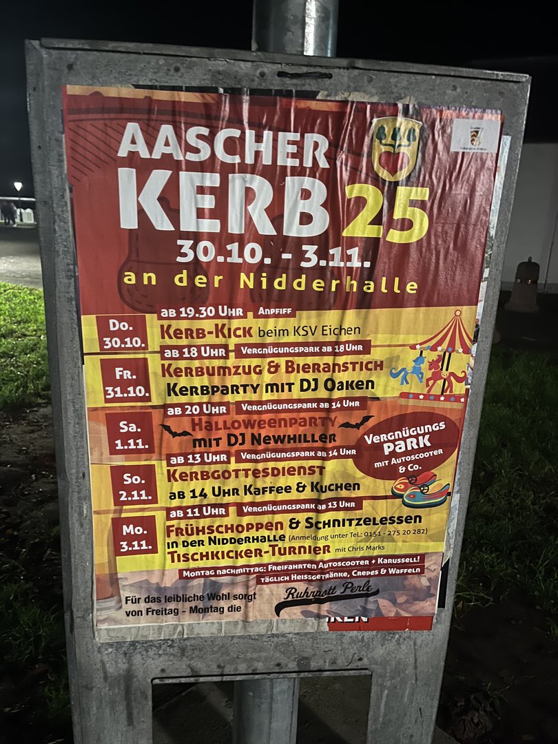 Veranstaltungsplakat: Kerb-Kick beim KSV Eichen